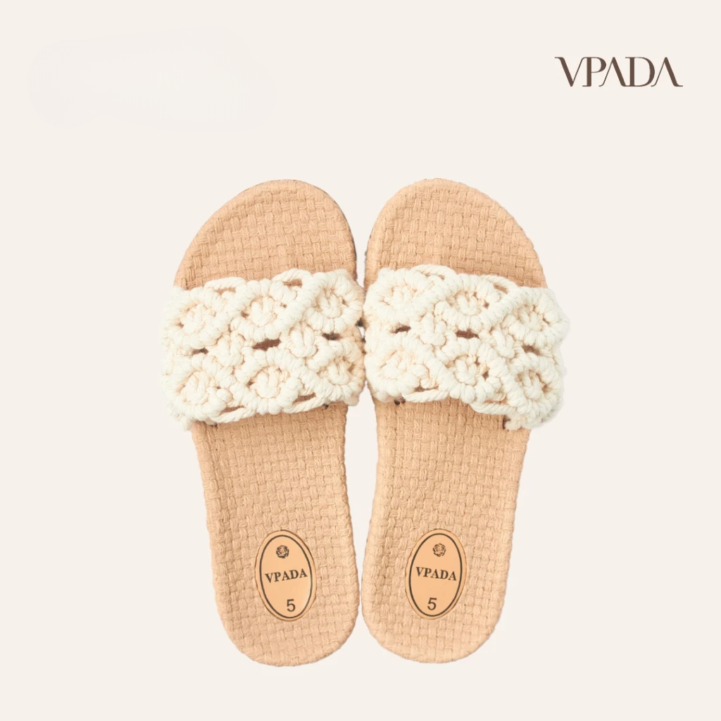 Pearl Knot Crochet Slides